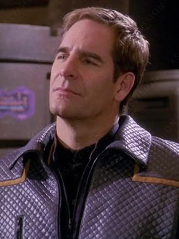 TV Series Star Trek Enterprise Starfleet Grey Quilted Uniform Leather Jacket