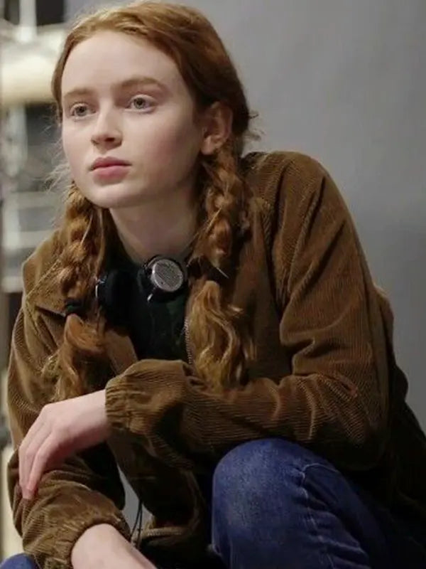 TV Series Stranger Things Sadie Sink Brown Jacketv