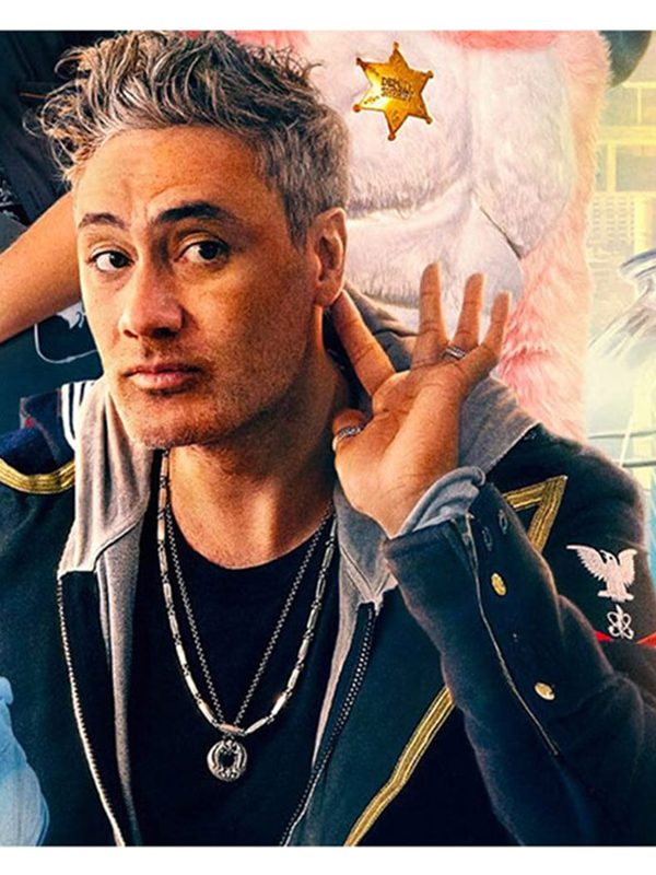 Taika Waititi Movie Free Guy Antoine Blue And Black Trench Coat