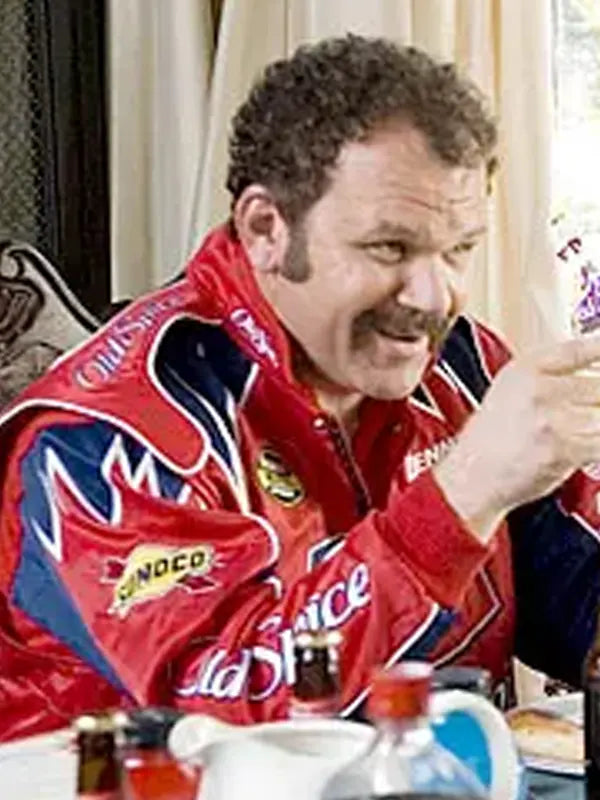 Talladega Nights Old Spice Racing Nascar Leather Jacket