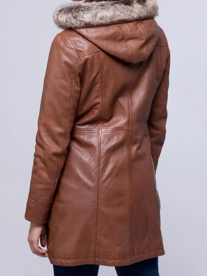 Tan Leather Coat