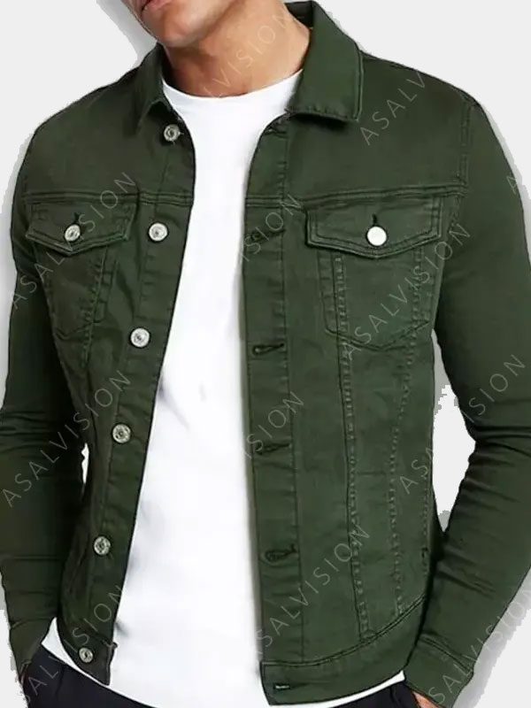 Tanner Buchanan Cobra Kai Denim Green Jacket