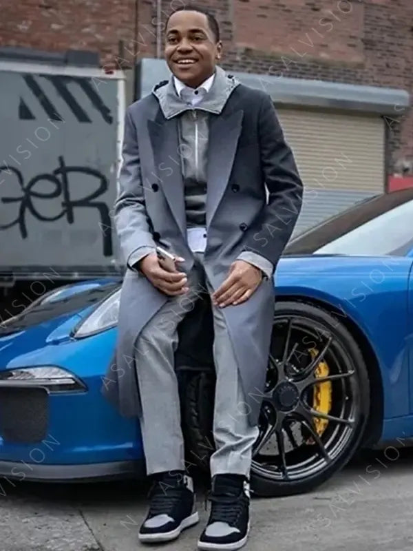 Tariq St. Patrick Power Book II Ghost S03 Michael Rainey Jr. Grey Trench Coat
