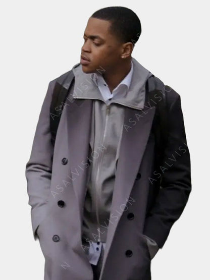 Tariq St. Patrick Power Book II Ghost Season 3 Grey Trench Coat