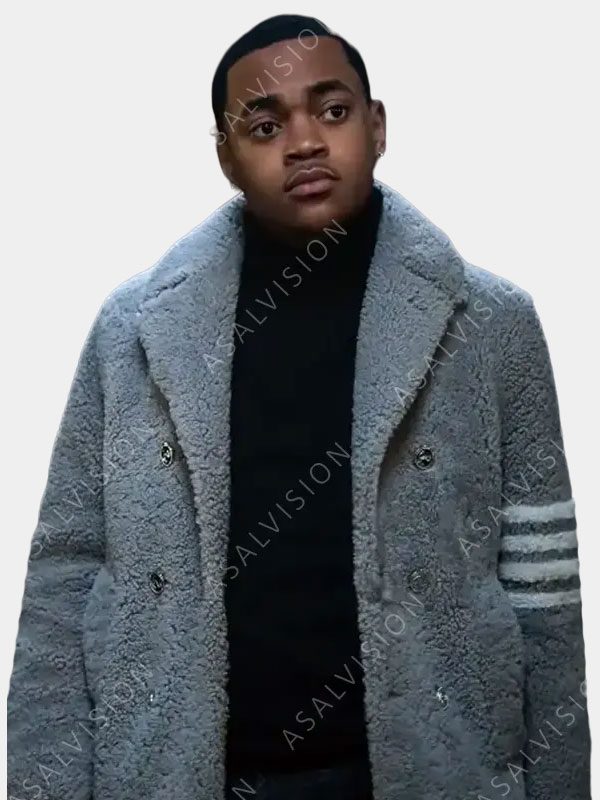 Tariq St. Patrick Power Book II Ghost Season 3 Shearling Coat