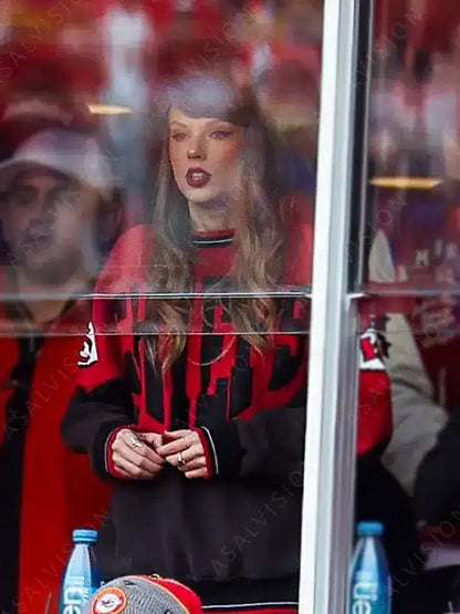 Taylor Swift Chiefs Spellout Red And Black Sweatshirt