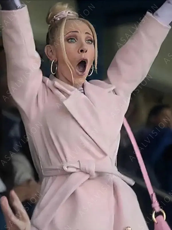 Ted Lasso Keeley Jones Pink Wool Coat