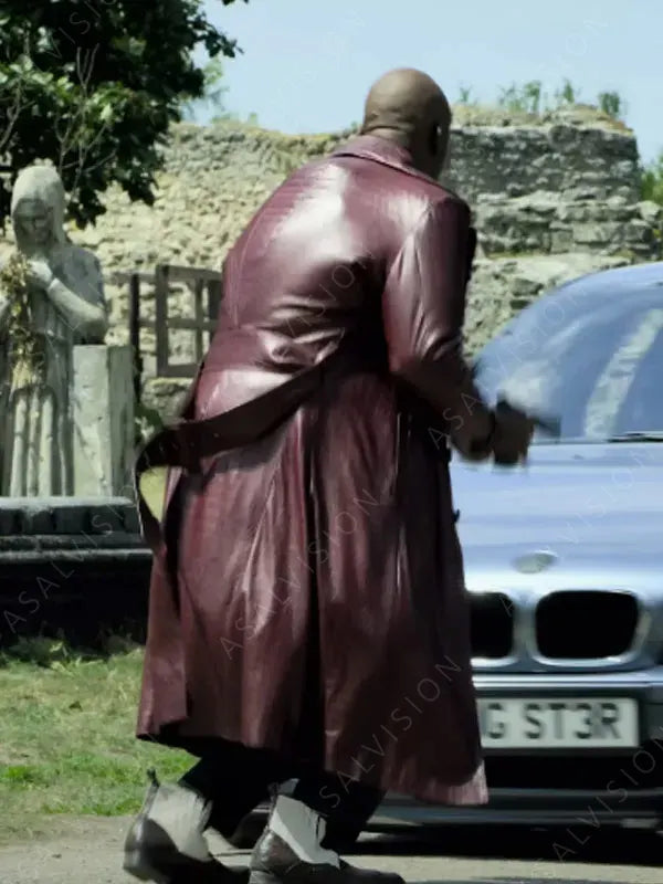 Terry Crews The Killer’s Game 2024 Lovedahl Brown Trench Leather Coat