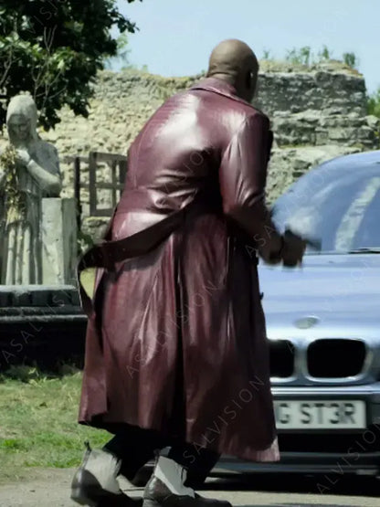 Terry Crews The Killer’s Game 2024 Lovedahl Brown Trench Leather Coat