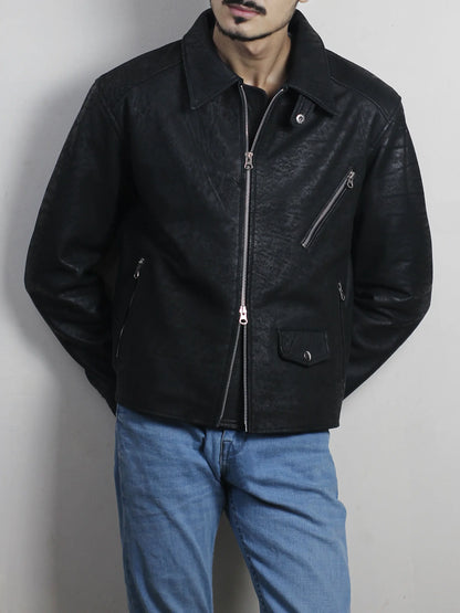 Textured Leather Jacket