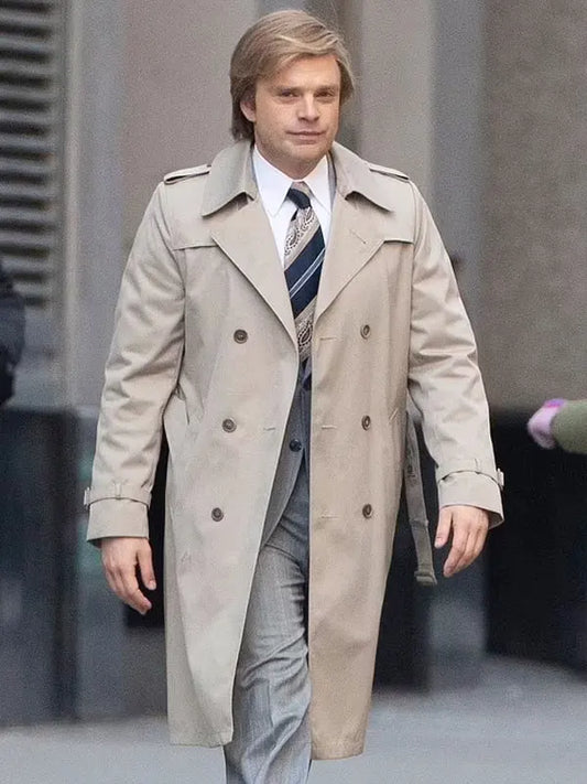 The Apprentice 2024 Sebastian Stan Beige Trench Coat