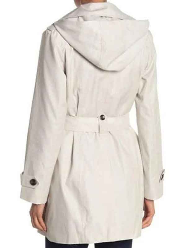 The Baxters 2024 Emily Peterson White Hooded Cotton Trench Coat