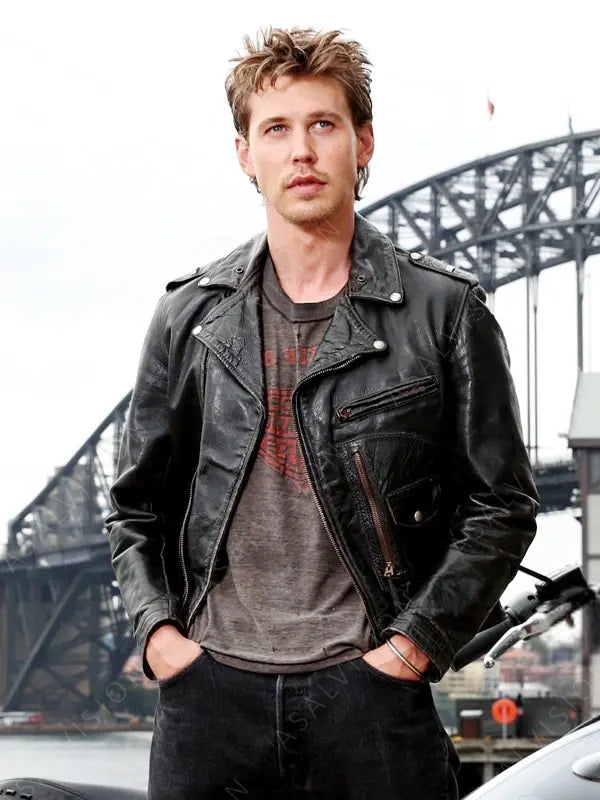 The Bikeriders 2024 Press Conference Leather Jacket