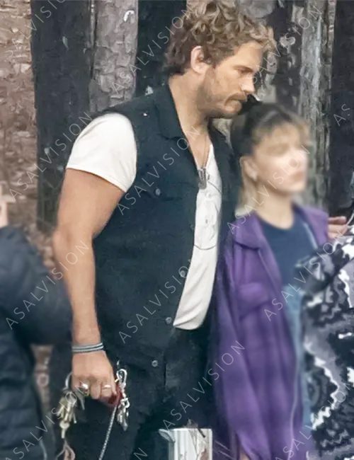 The Electric State 2024 Chris Pratt Black Vest