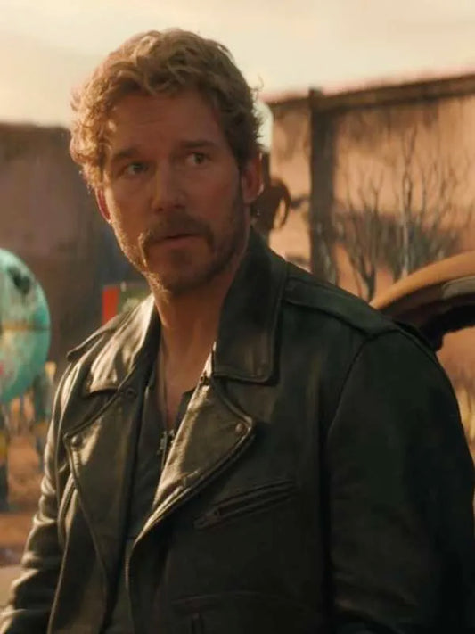 The Electric State 2025 Chris Pratt Leather Jacket