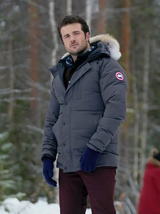 The Finnish Line 2024 Cole Olsen Grey Fur Hooded Jacket