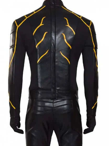 The Flash Todd Lasance Black Biker Leather Jacket