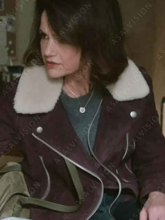The Girls On The Bus 2024 Grace Gordon Greene Leather Jacket