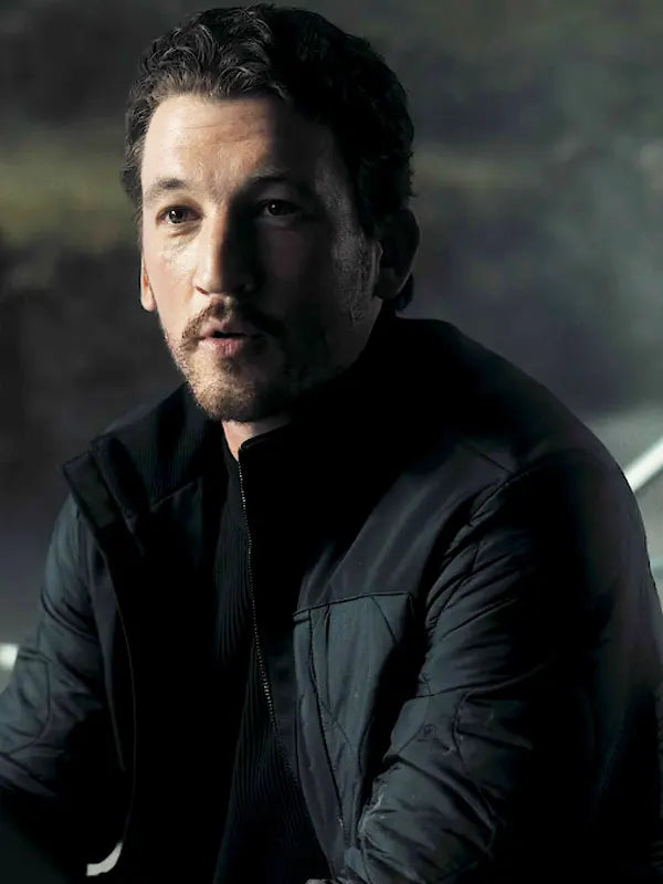 The Gorge Miles Teller Black Quilted Style Jacket