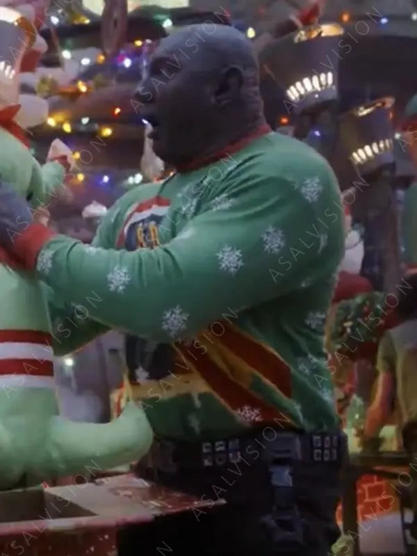 The Guardians of the Galaxy Holiday Special Dave Bautista Green Christmas Sweater