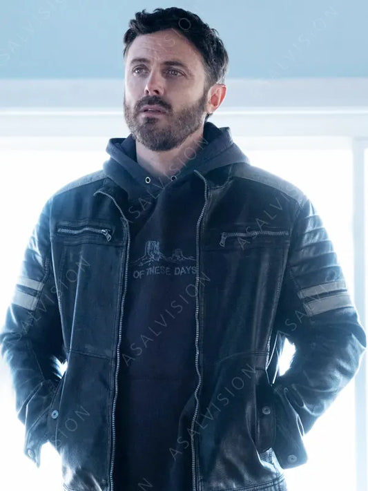 The Instigators 2024 Casey Affleck Leather Jacket