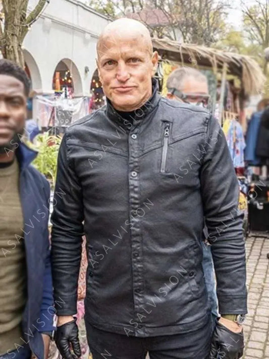 The Man from Toronto Woody Harrelson Black Jacket