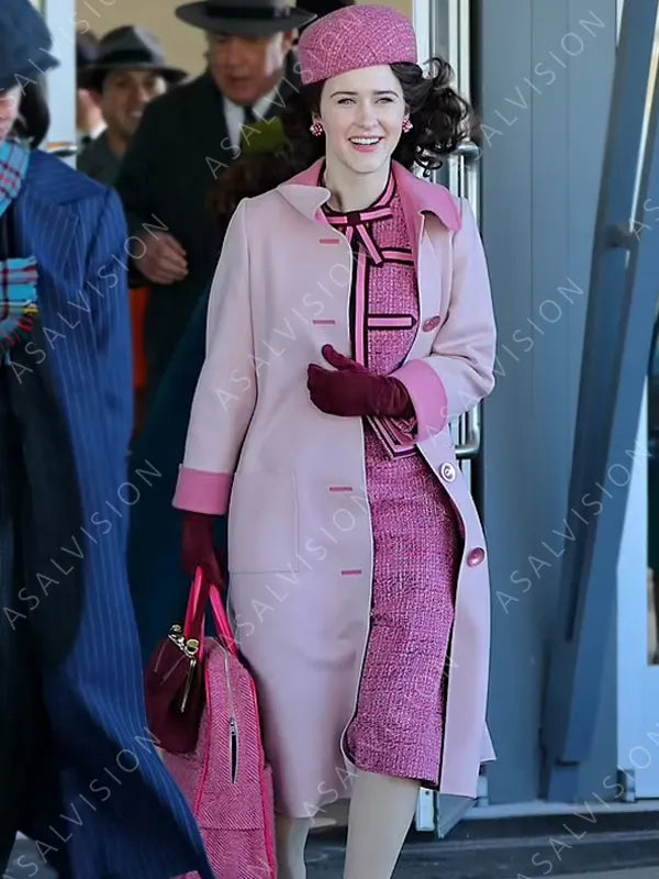 The Marvelous Mrs. Maisel S05 Rachel Brosnahan Pink Coat