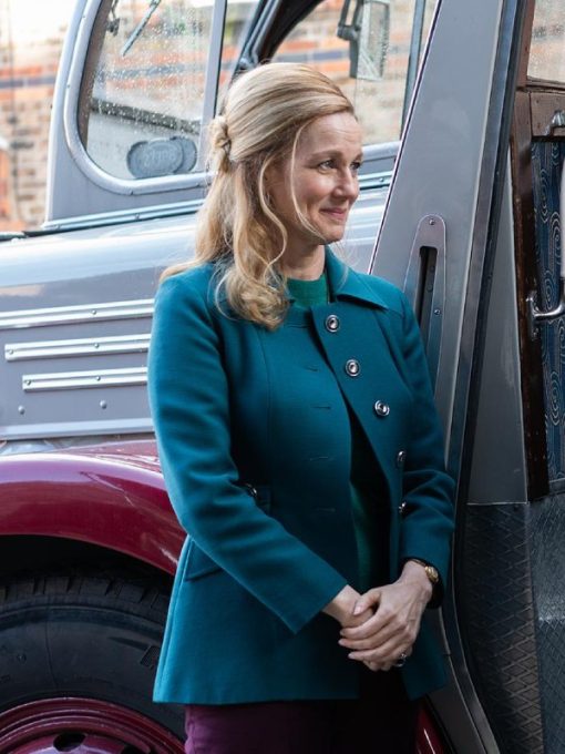 The Miracle Club 2023 Laura Linney Blue Coat