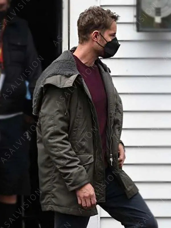 The Noel Diary Justin Hartley Green Parka Jacket