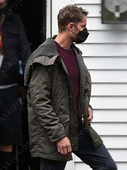 The Noel Diary Justin Hartley Green Parka Jacket
