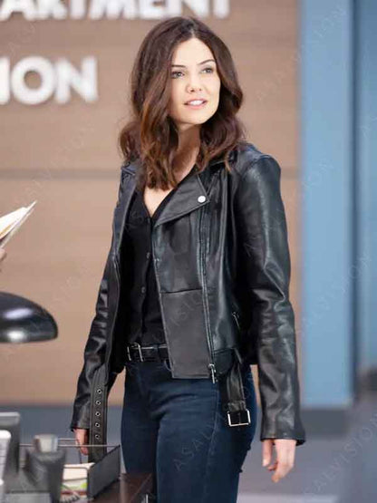 The Rookie Season 6 Blair London Black Leather Jacket