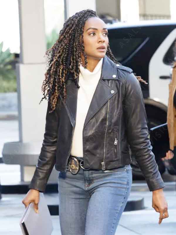 The Rookie Season 6 Nyla Harper Black Leather Jacket
