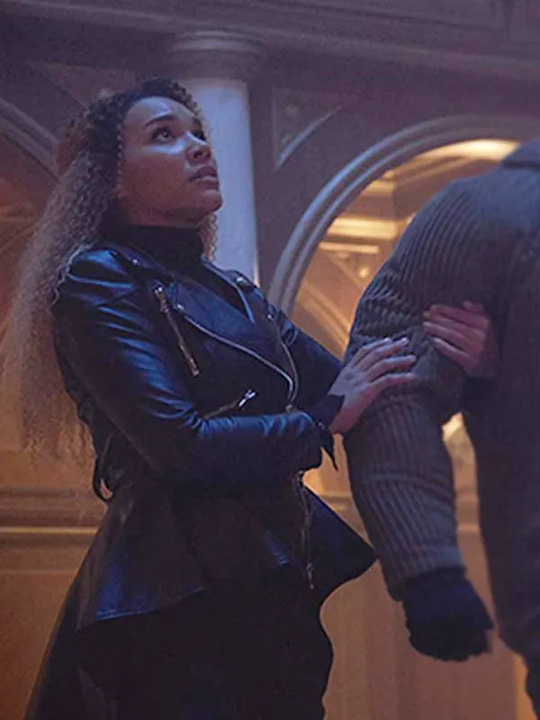 The Umbrella Academy Emmy Raver Black Leather Jacket