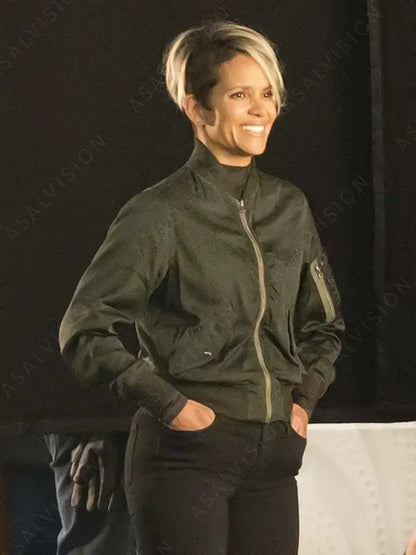 The Union 2024 Roxanne Hall Black Bomber Jacket