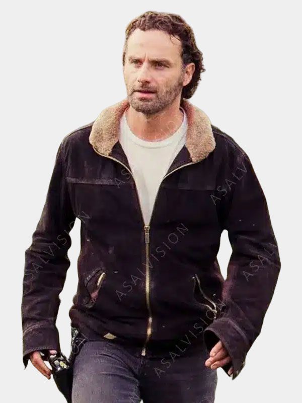 The Walking Dead Rick Grimes Brown Suede Jacket