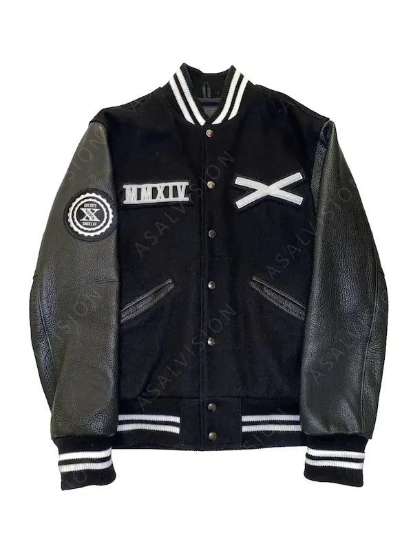 The Weeknd Award Tour XO Bomber Black Varsity Jacket