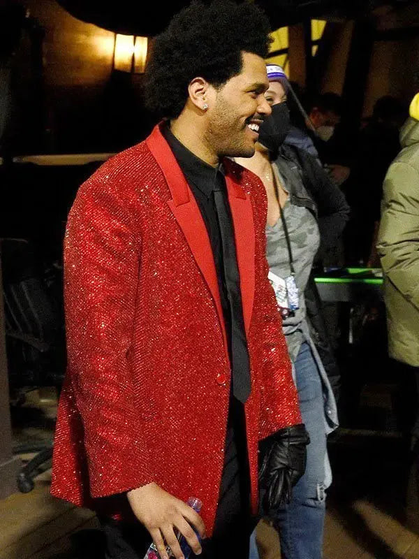 The Weeknd Red Blazer