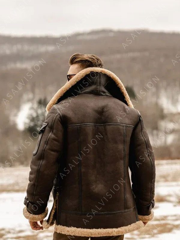 Theodore Dark Brown Shearling Leather Jacket