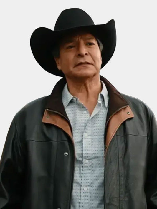 Thomas Rainwater Yellowstone Gil Birmingham Leather Jacket