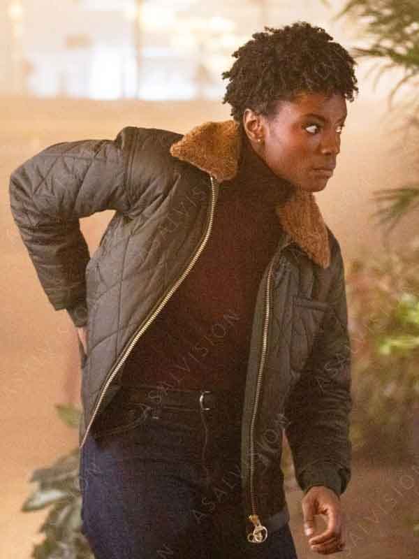 Tiffany Wallace TV Series FBI S06 Katherine Renee Kane Quilted Jacket