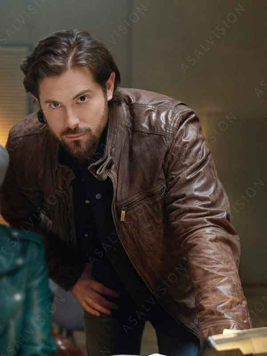 Tipline Mysteries Dial 1 For Murder Beeks Brown Leather Jacket