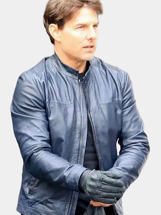 Tom Cruise Mission Impossible 6 Leather Biker Jacket