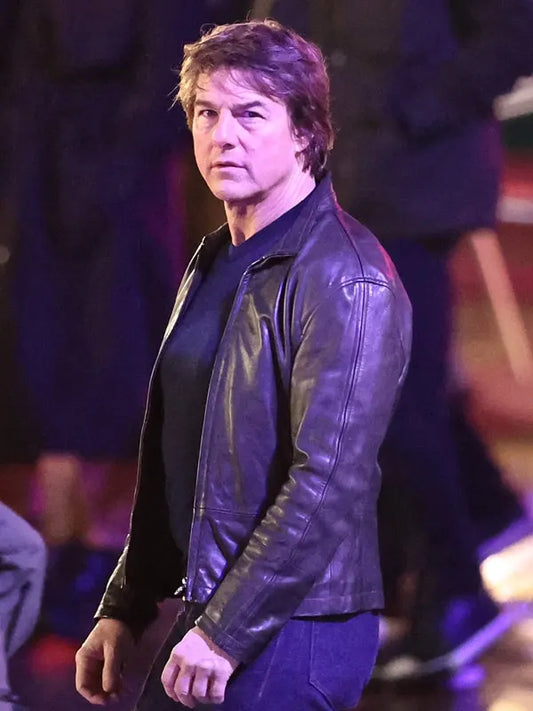 Tom Cruise Mission Impossible 8 Leather Jacket