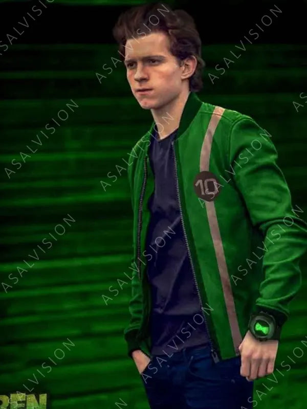 Tom Holland Ben 10 Green Bomber Jacket