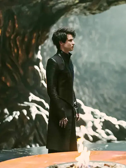 Tom Sturridge Black Leather Jacket