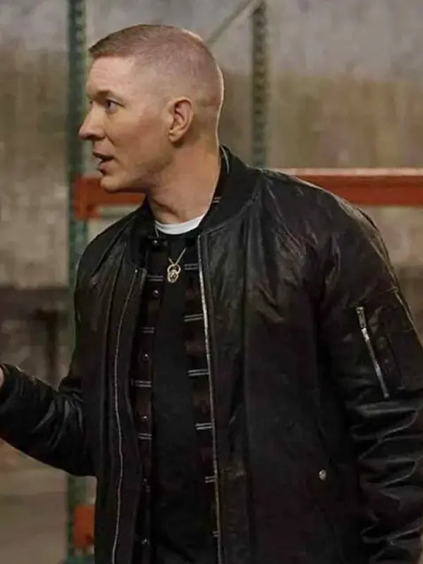 Tommy Egan Power Book IV Force Joseph Sikora Black Bomber Leather Jacket