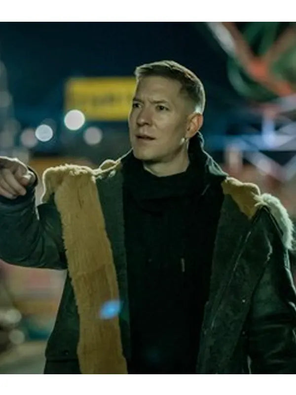 Tommy Egan Power Book IV Force Joseph Sikora Leather Shearling Coat