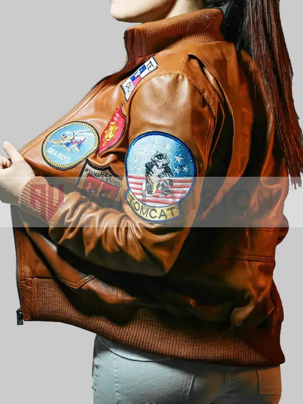 Top Gun Brown Leather Jacket