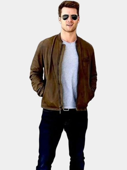 Top Gun Maverick Glen Powell Brown Jacket