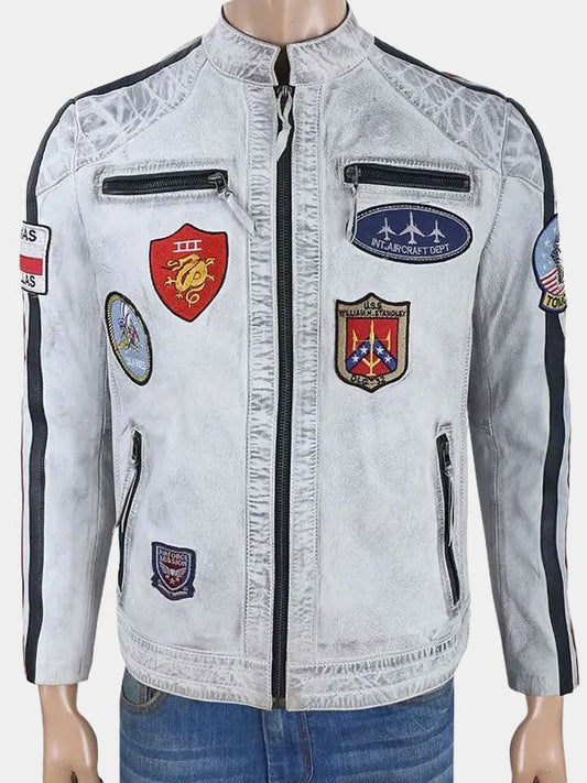 Top Gun Tom Cruise G-1 Flight White Jacket